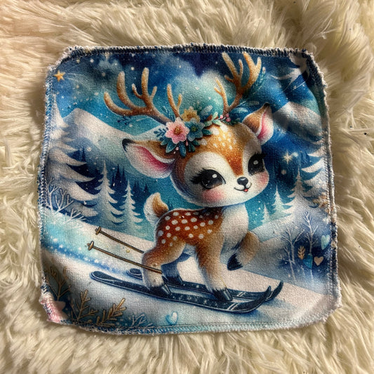Débarbouillette cerf hivers