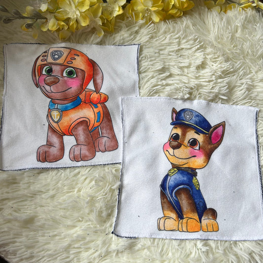 Débarbouillette personnage chien