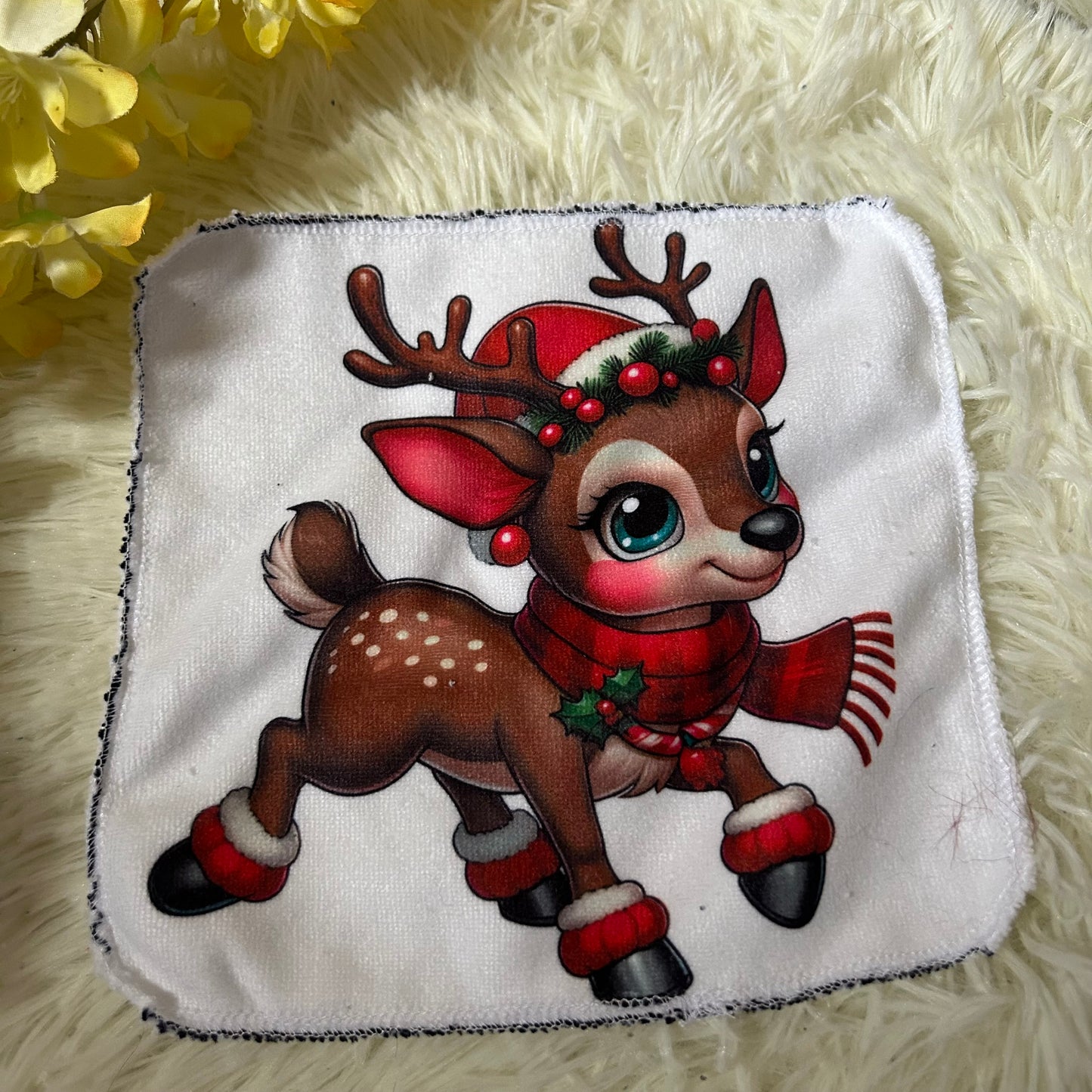 Debarbouillette renne noel