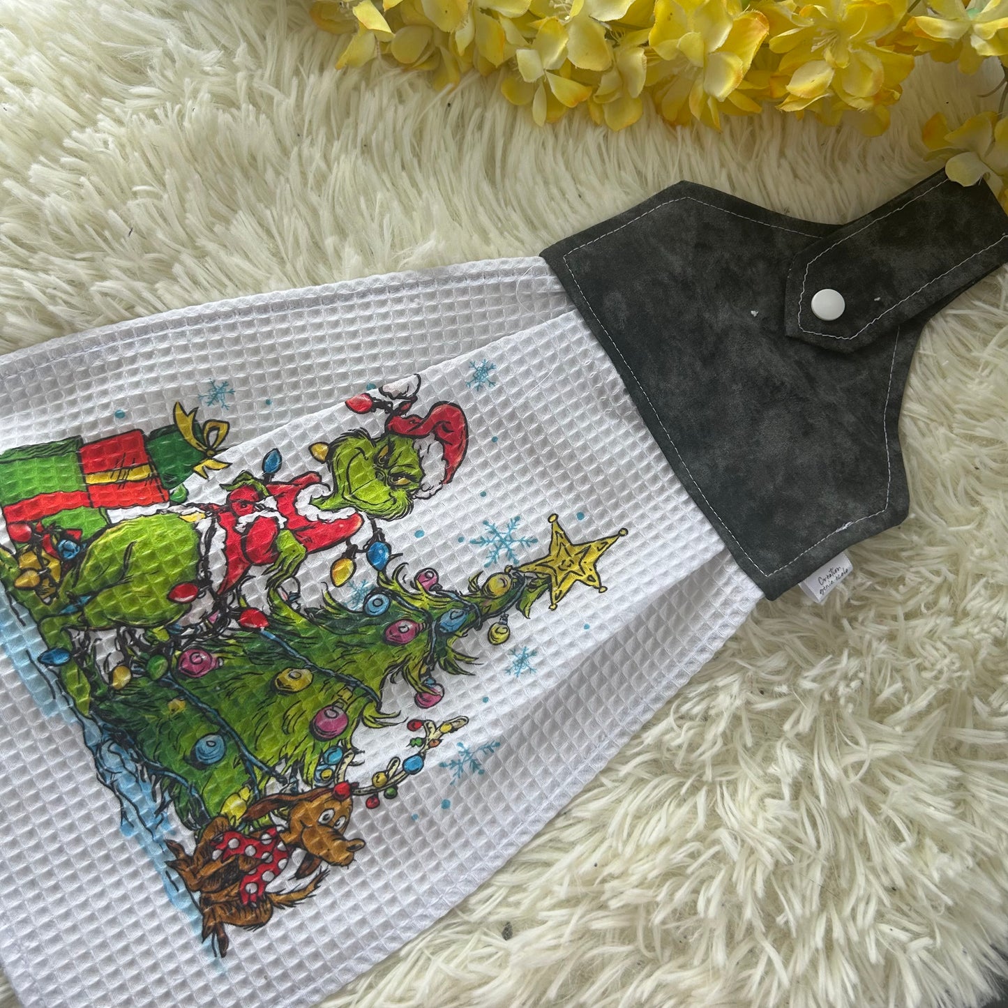 Serviette de four grincheux noel