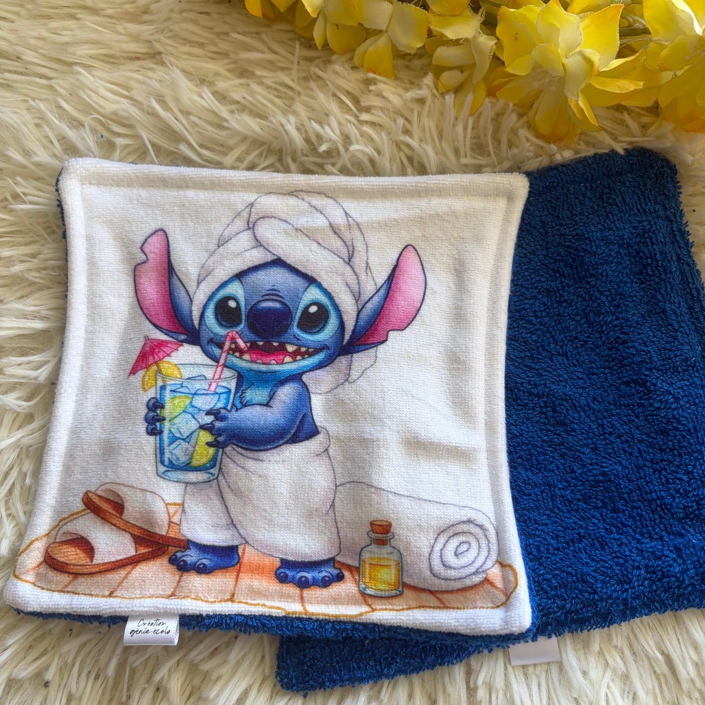 Débarbouillette premium extraterrestre bleu spa