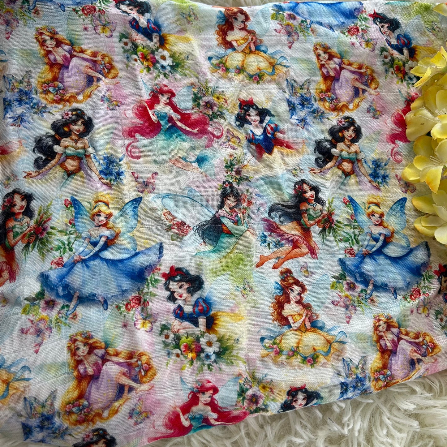Mousseline de coton princesse fée