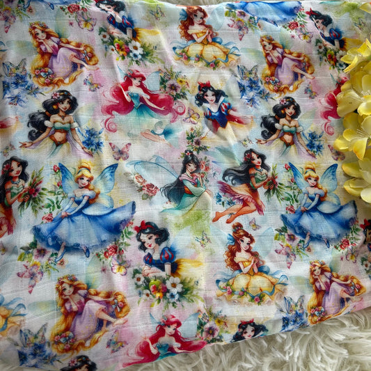 Mousseline de coton princesse fée