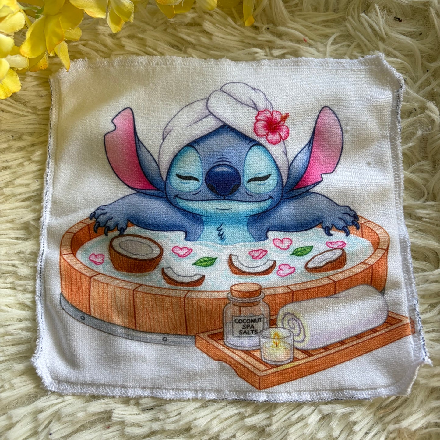 Débarbouillette extraterrestre bleu spa