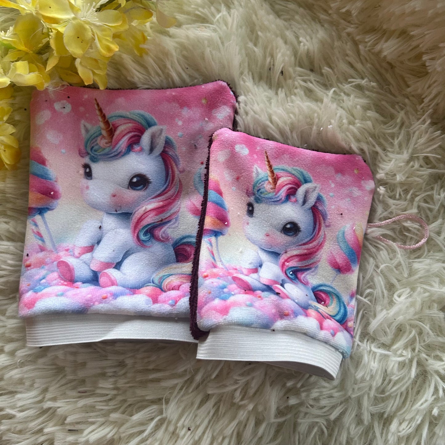 Mitaine de bain licorne