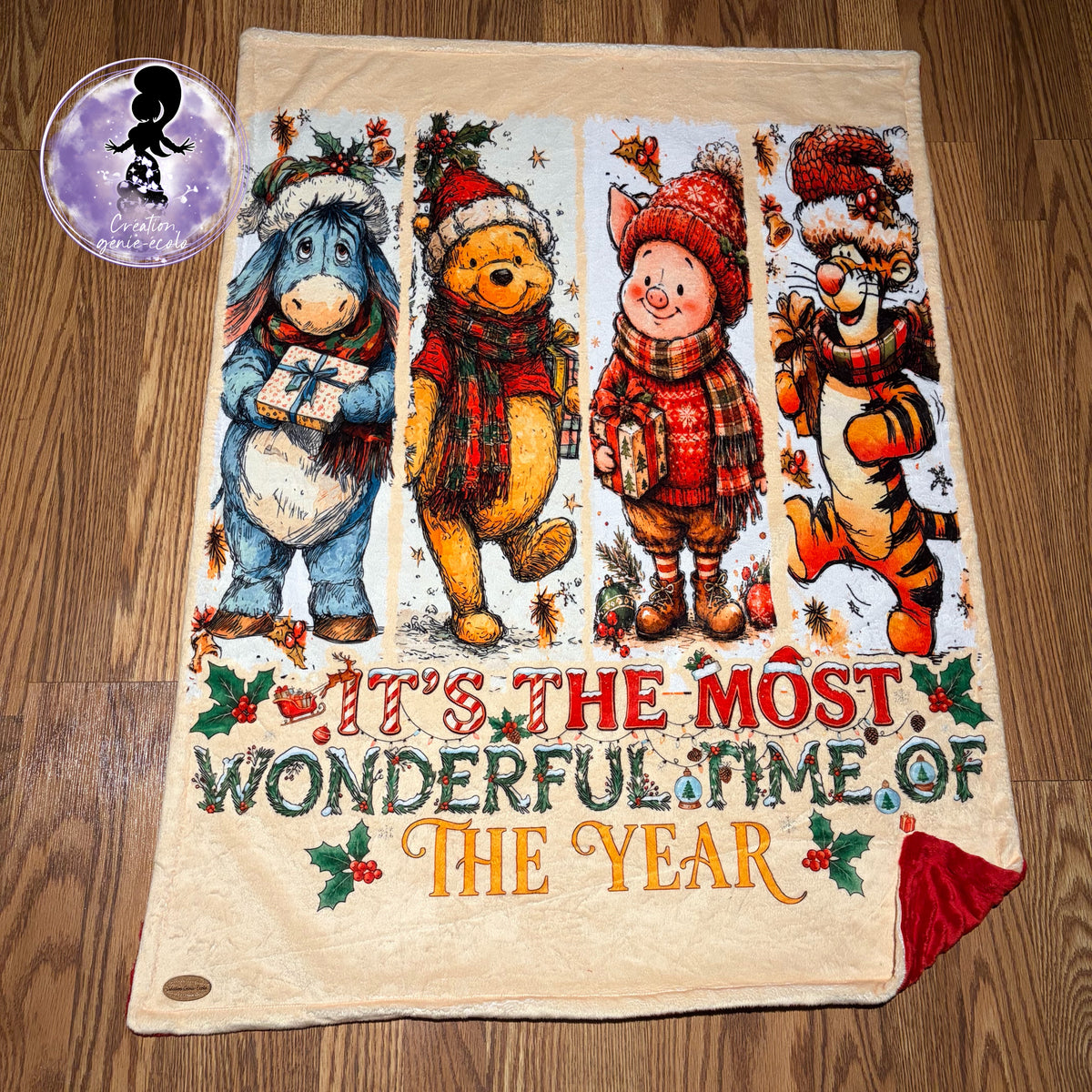 Doudou 30x40 winnie noel