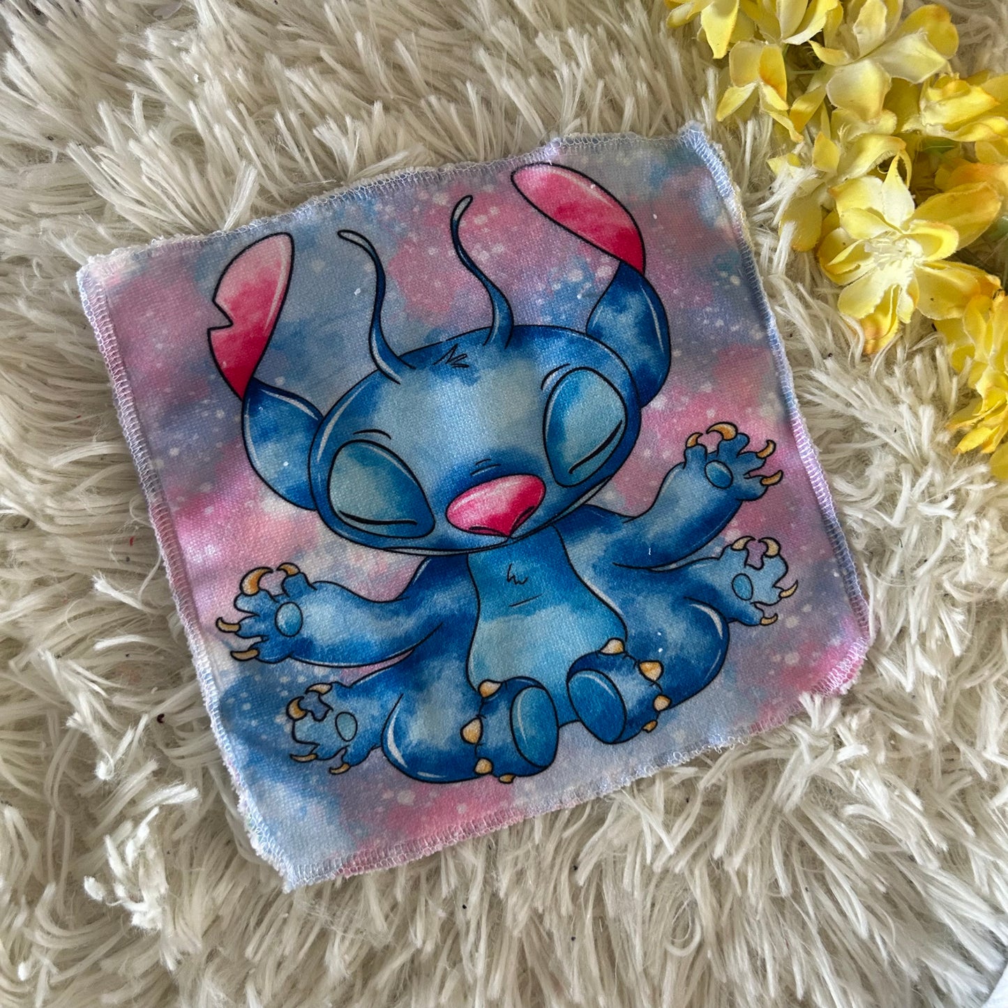 Débarbouillette extraterrestre bleu