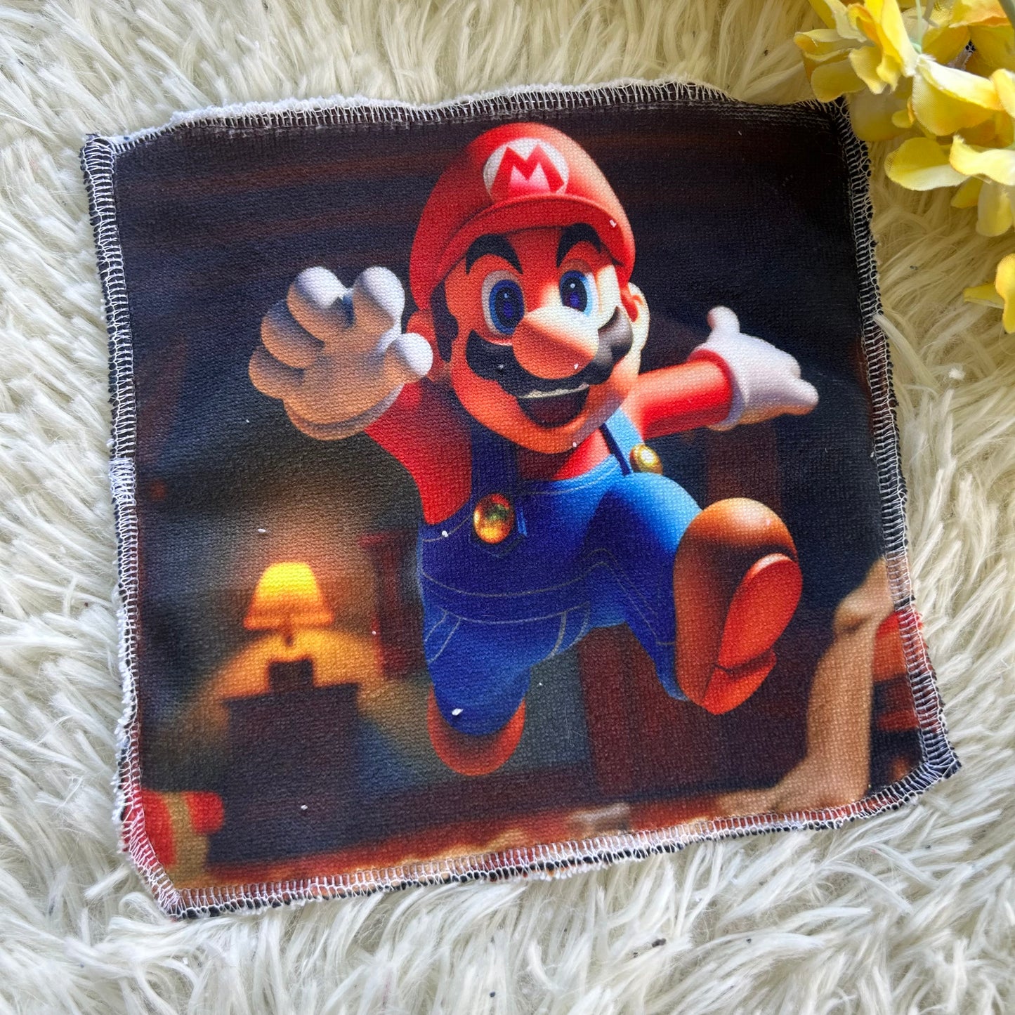 Débarbouillette personnage mario jeux video