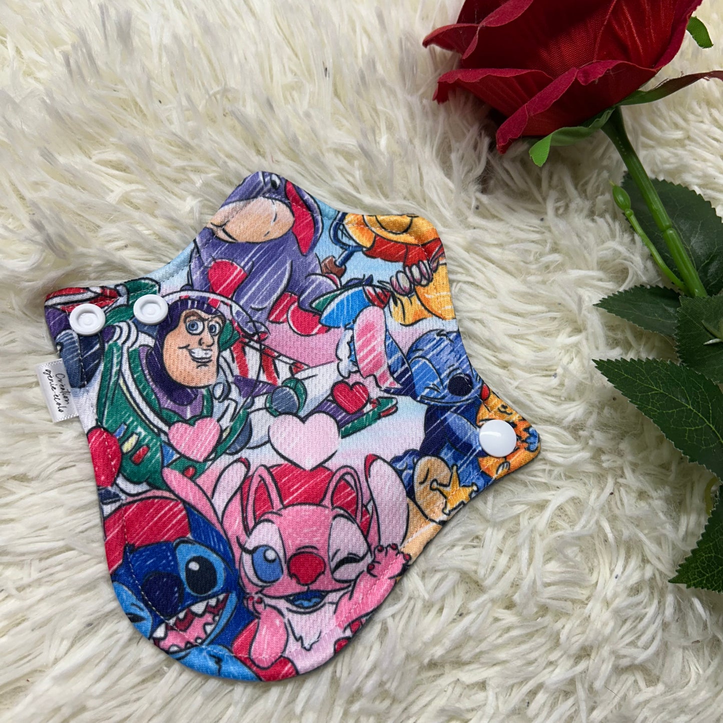 Protège dessous coeur personnage extraterrestre bleu