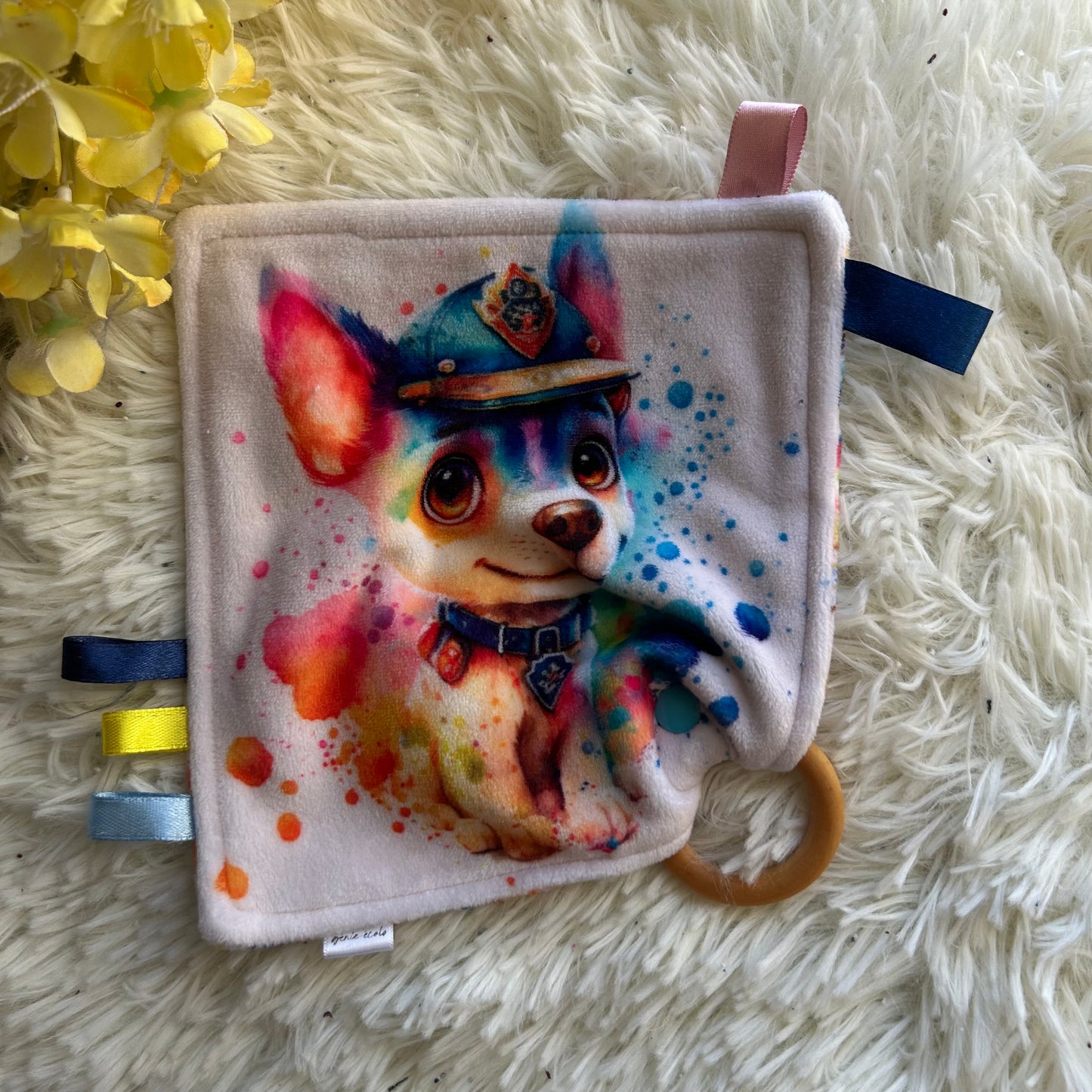 Doudou étiquette chien