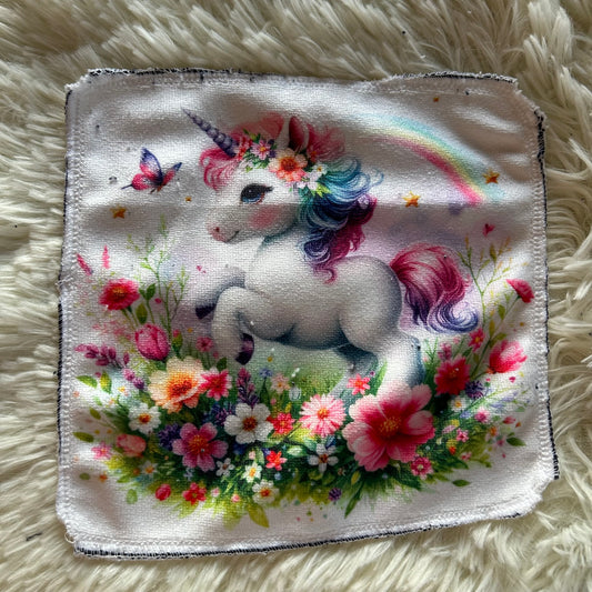 Débarbouillette licorne