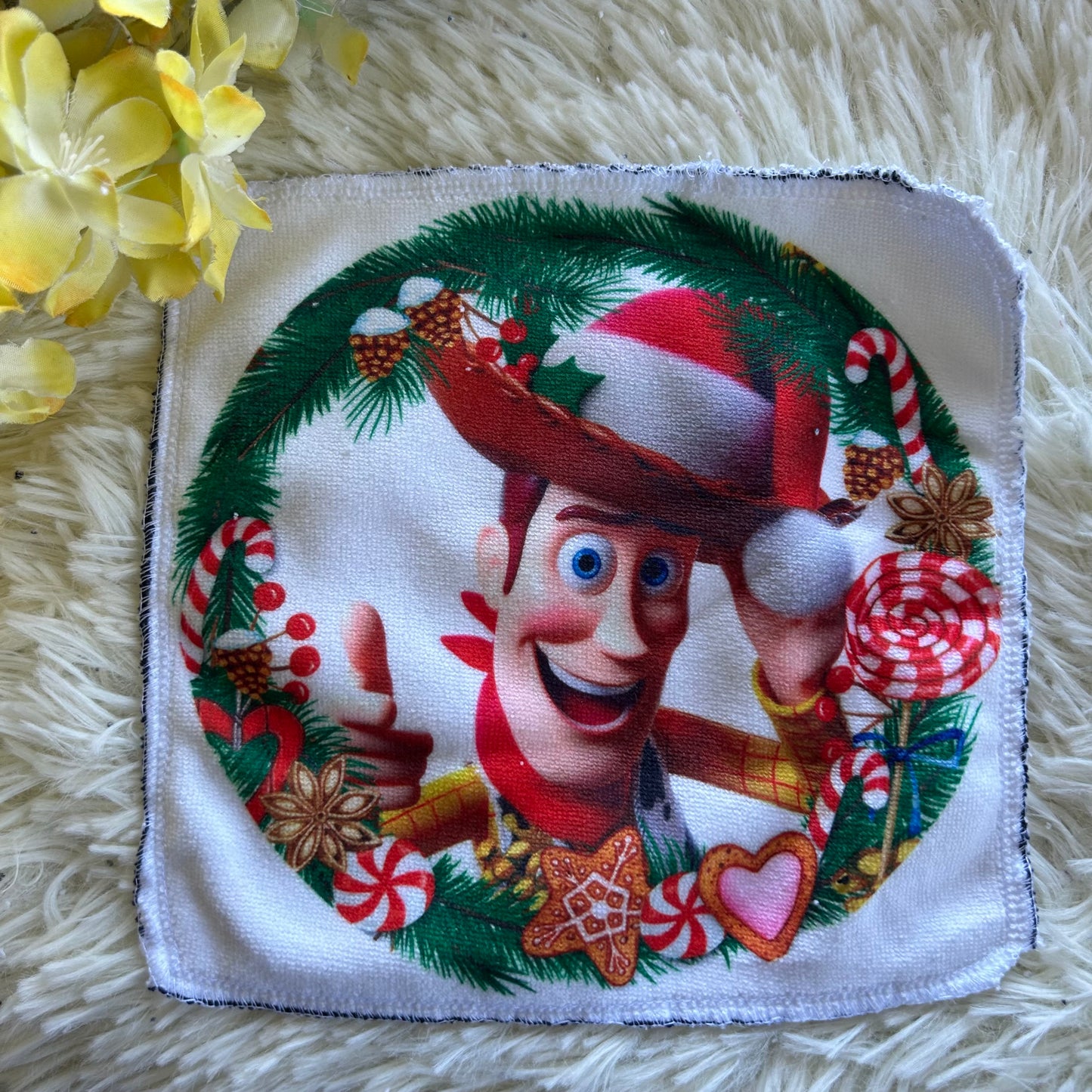 Débarbouillette personnage noel