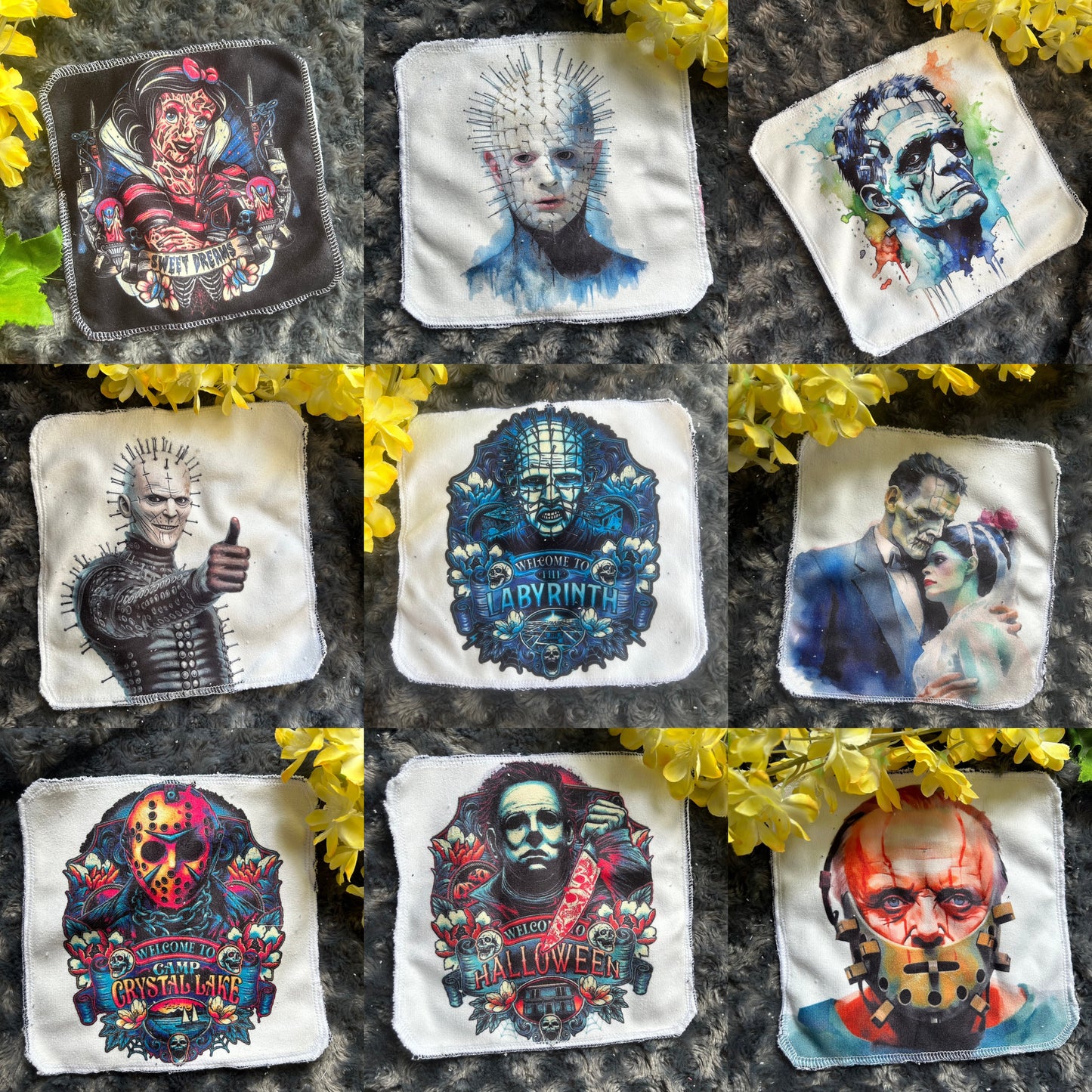 Débarbouillette personnage tueur Halloween