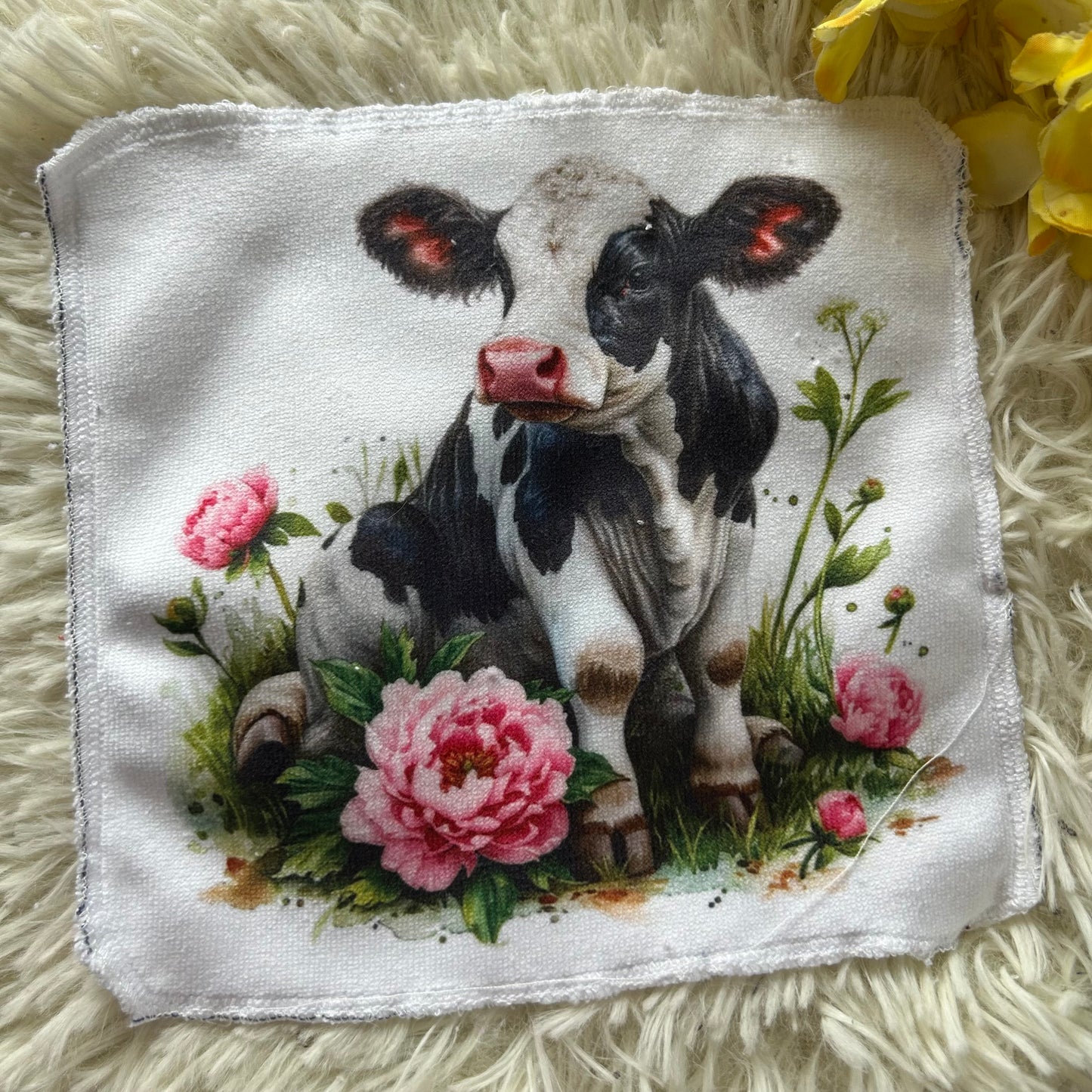 Débarbouillette vache