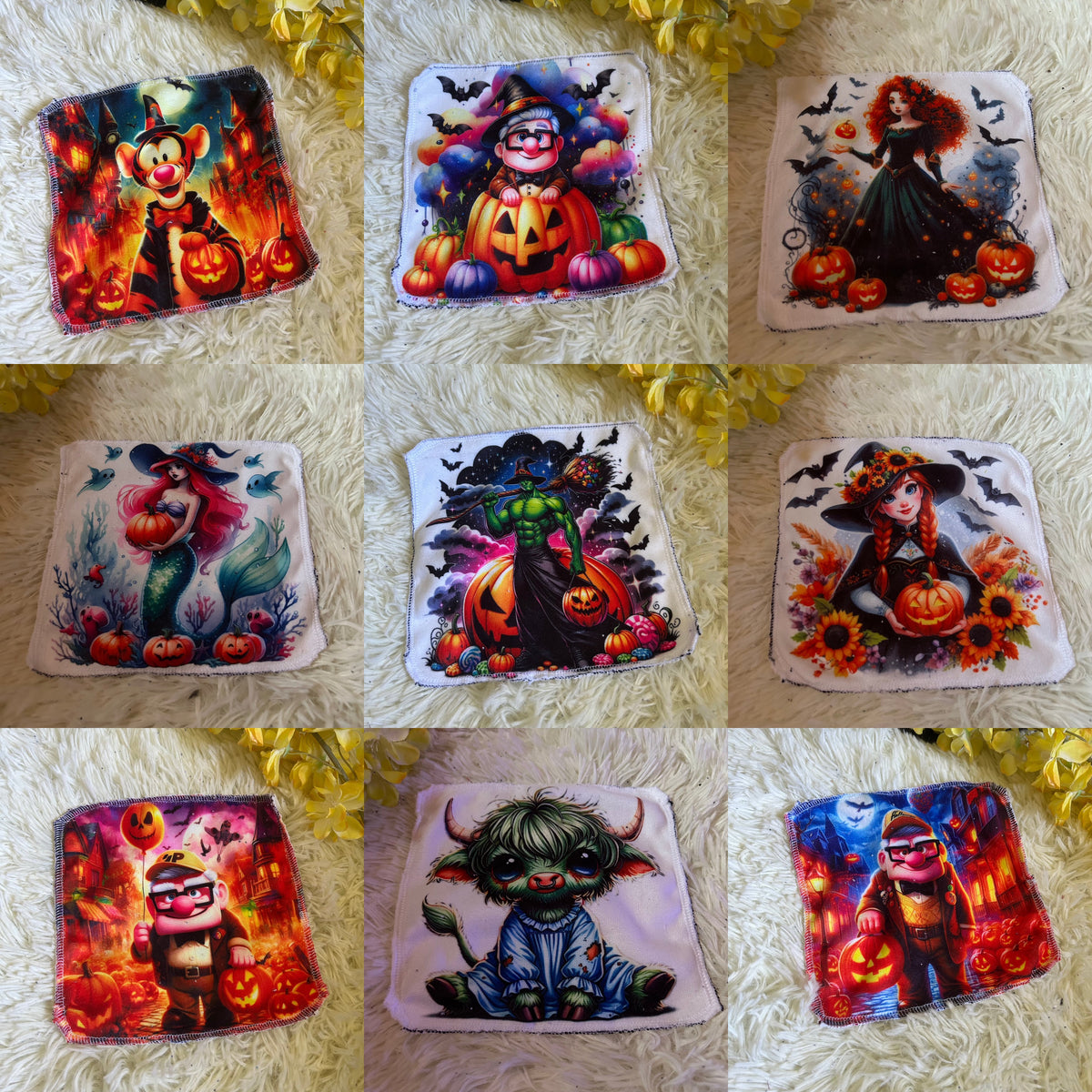 Débarbouillette personnage Halloween