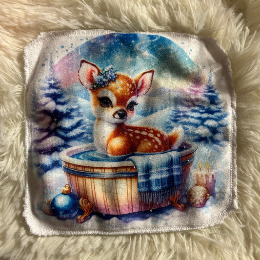 Débarbouillette cerf hivers