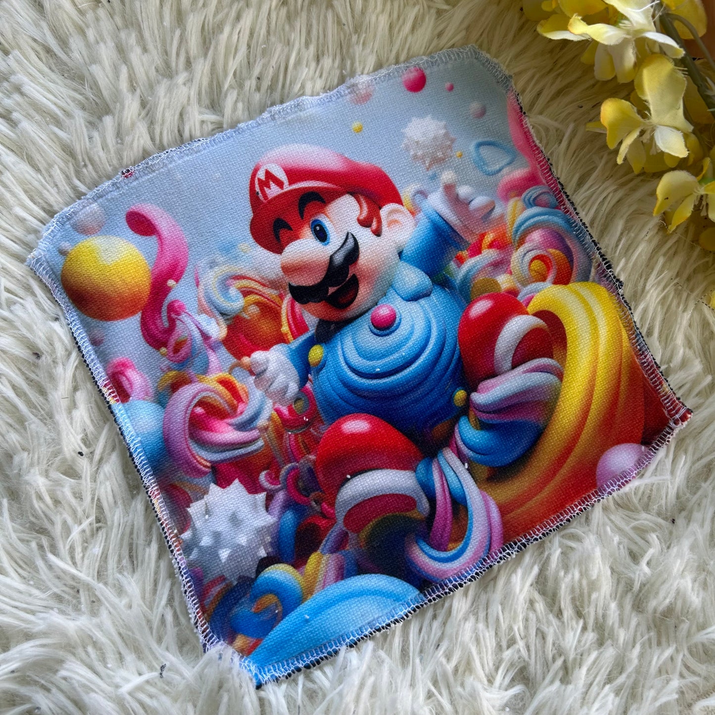 Débarbouillette personnage mario jeux video