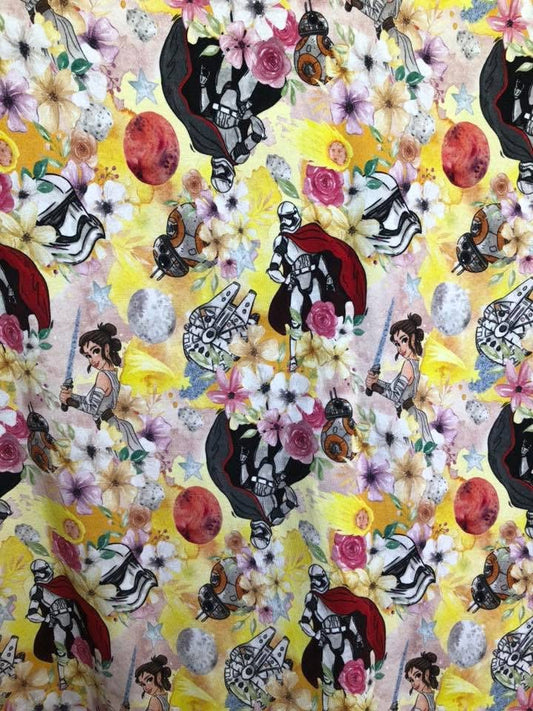 Serviette hygiénique lavable personnage espace Lycra