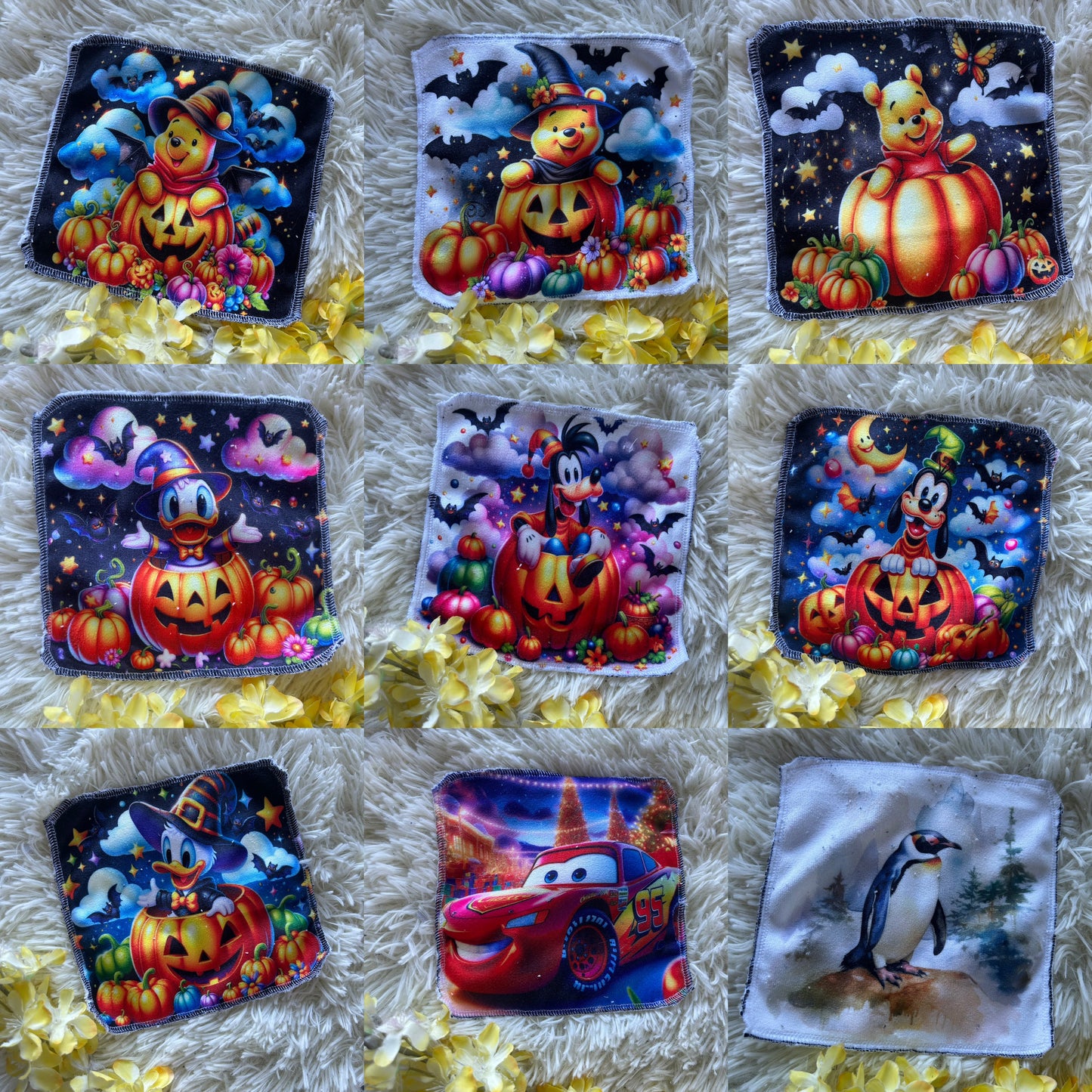 Débarbouillette personnage Halloween noel