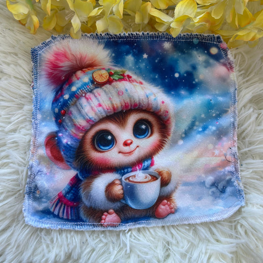 Débarbouillette singe hivers