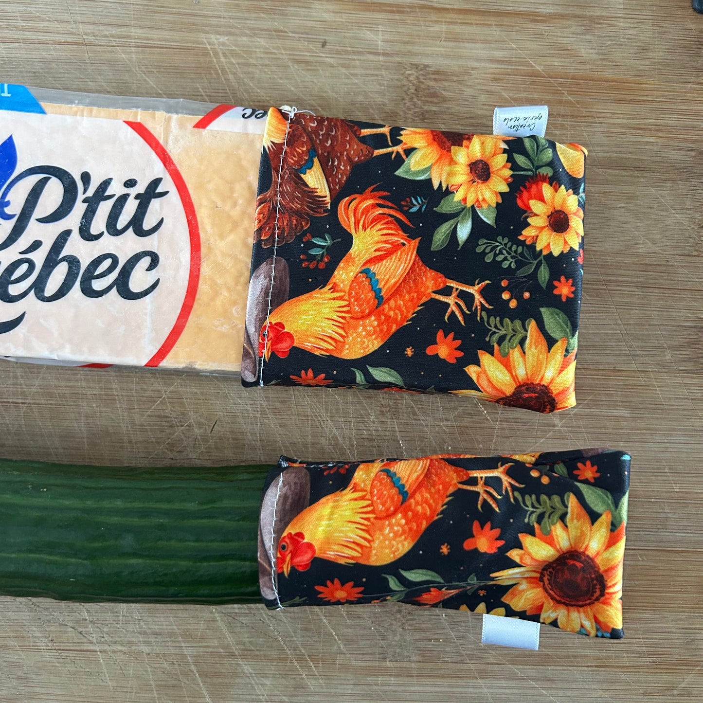 Bout de concombre/fromage poule