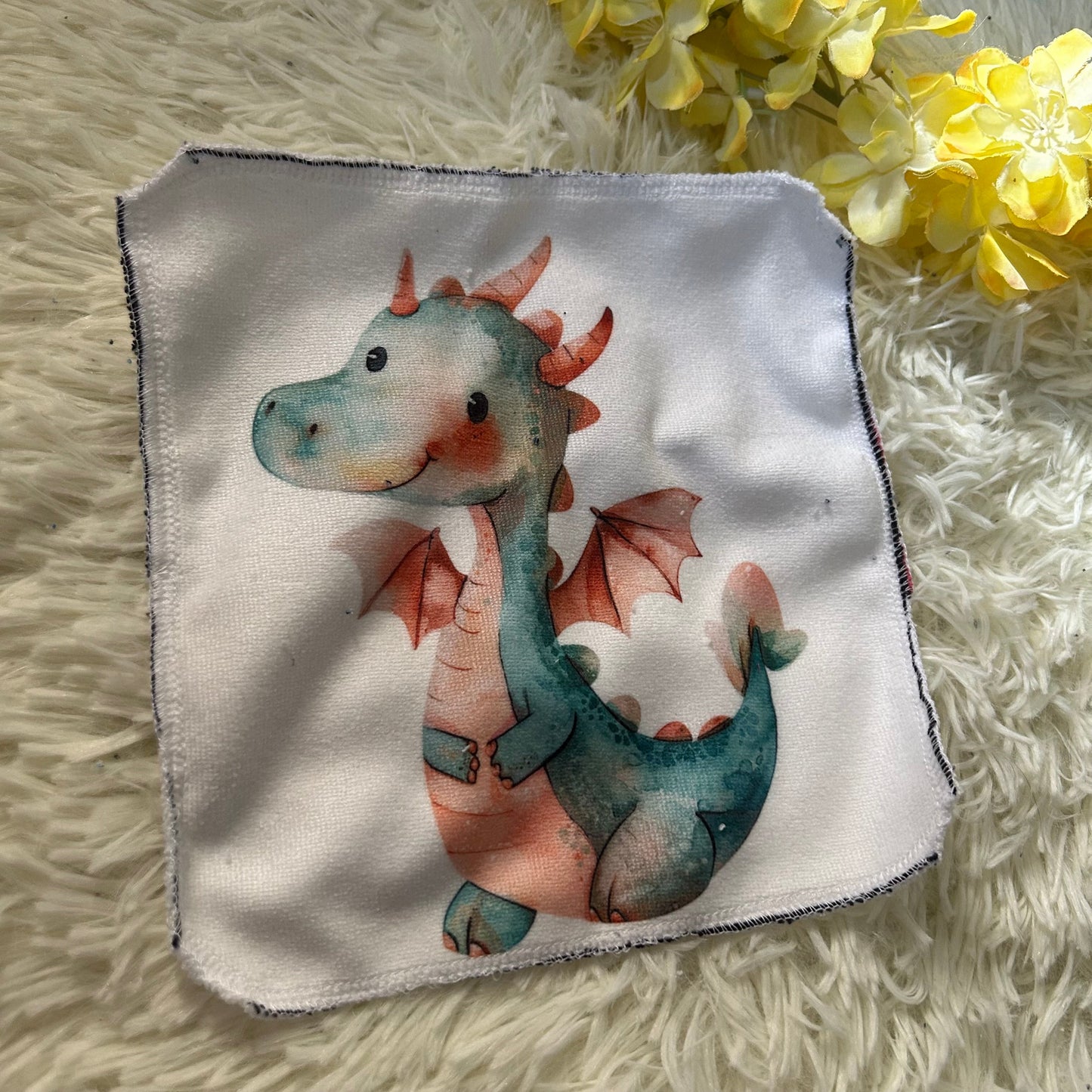 Débarbouillette dragon dino lezard