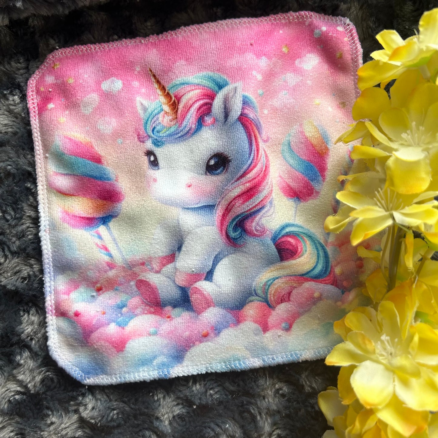 Débarbouillette licorne