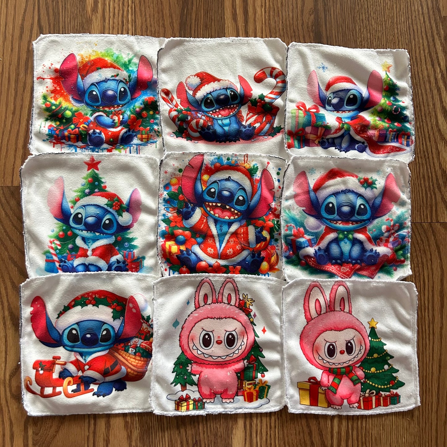 Débarbouillette personnage extraterrestre bleu noel