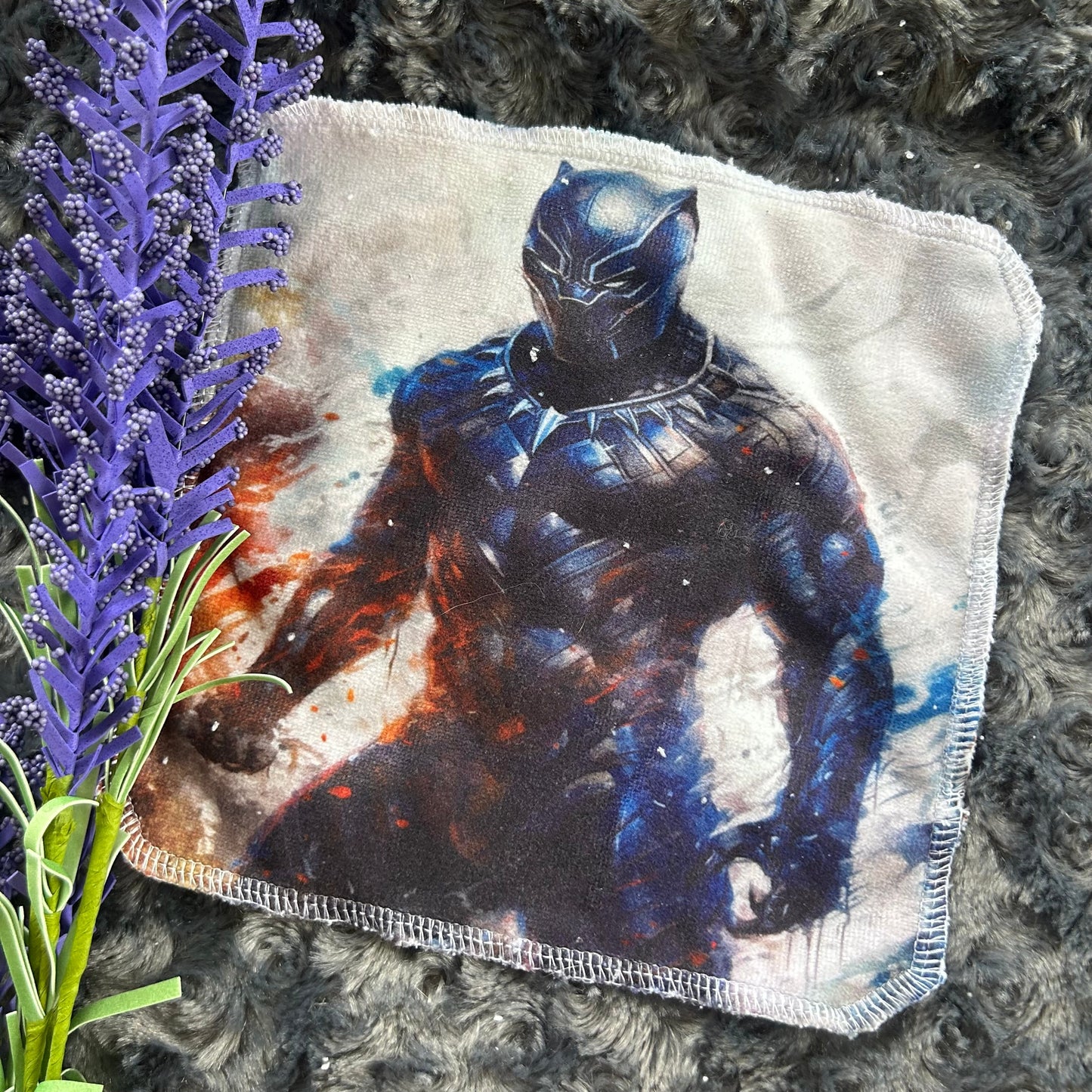 Débarbouillette chat super héros