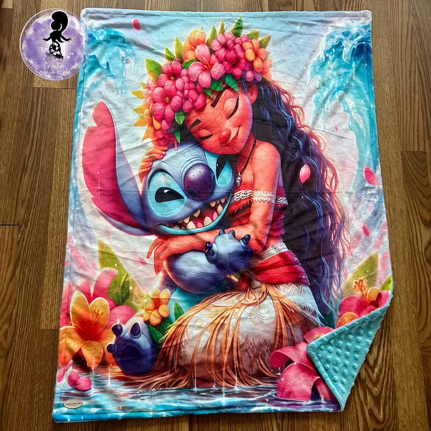 Doudou 30x40 princesse extraterrestre bleu