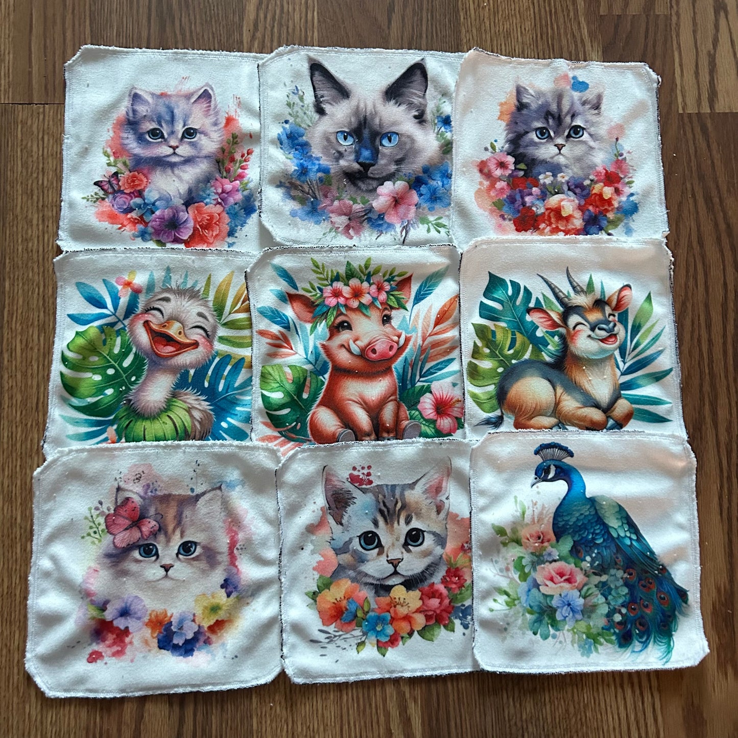 Débarbouillette  animaux chat