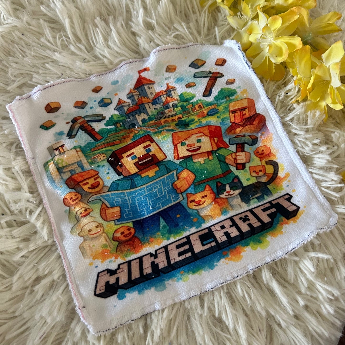 Débarbouillette jeux video bloc