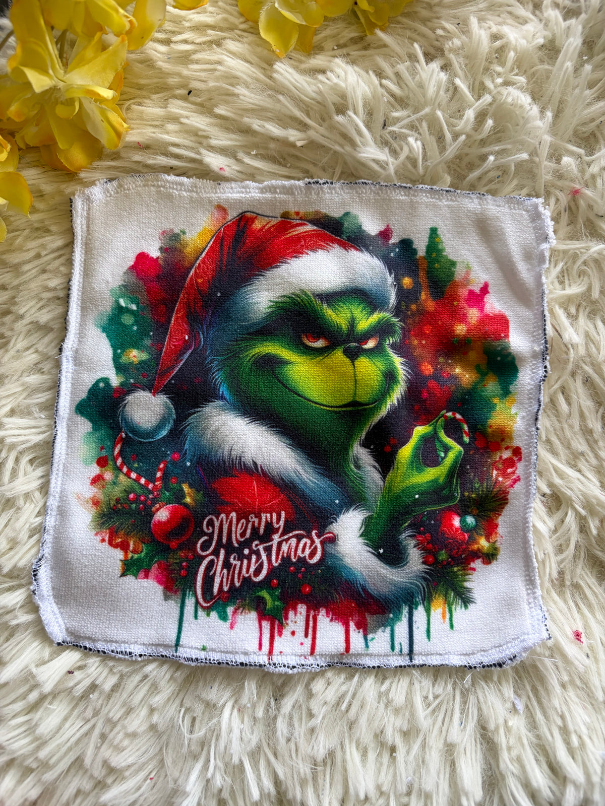Débarbouillette  grincheux noel