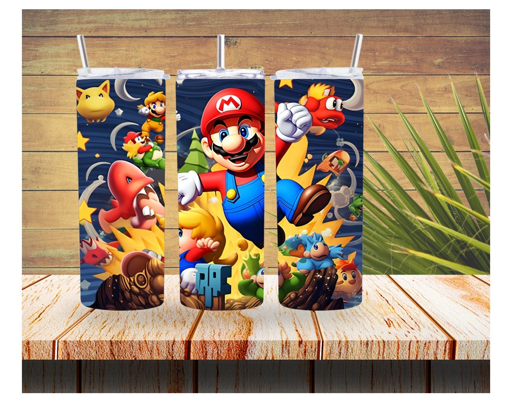 Gobelet et bouteille personnalisable mario