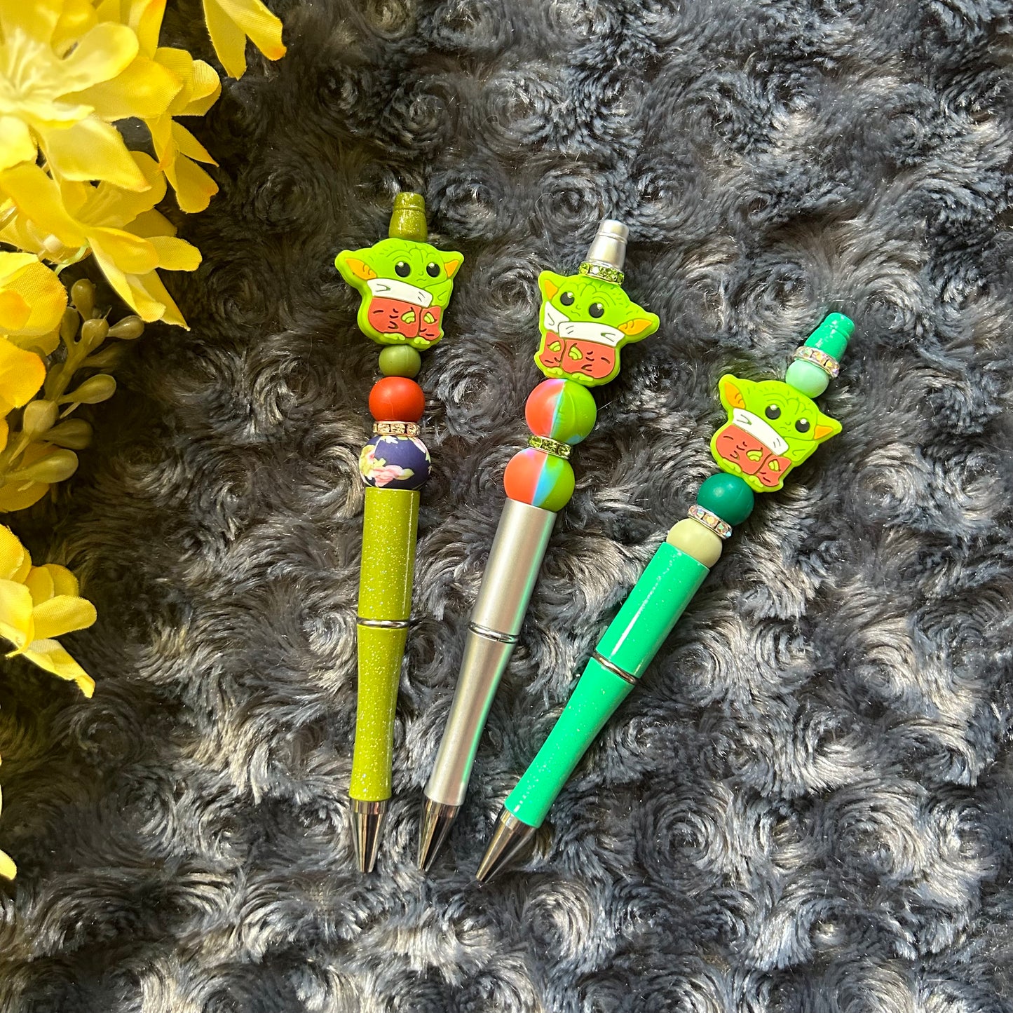 Stylo avec bille de silicone yoda