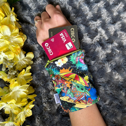 Portefeuille de poignet extraterrestre vert