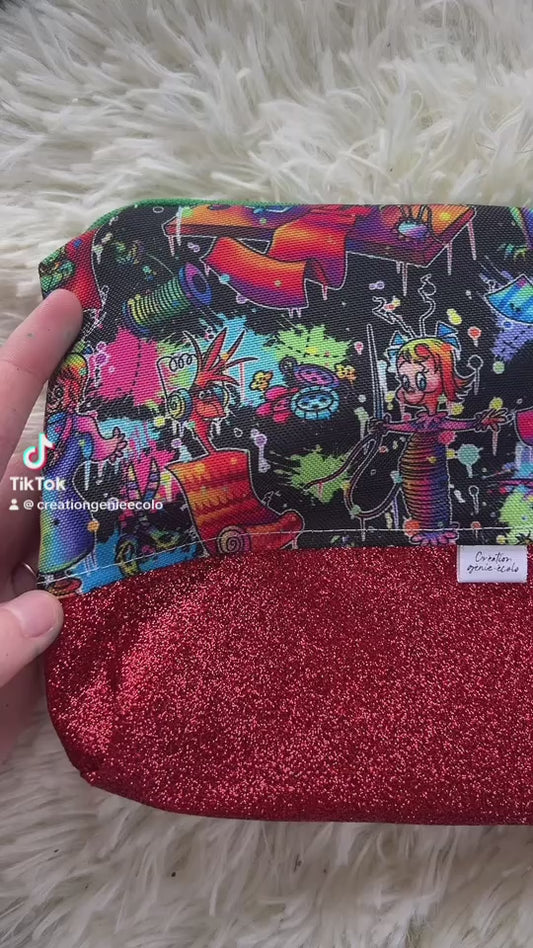 Trousse de crayon / maquillage personnage noel